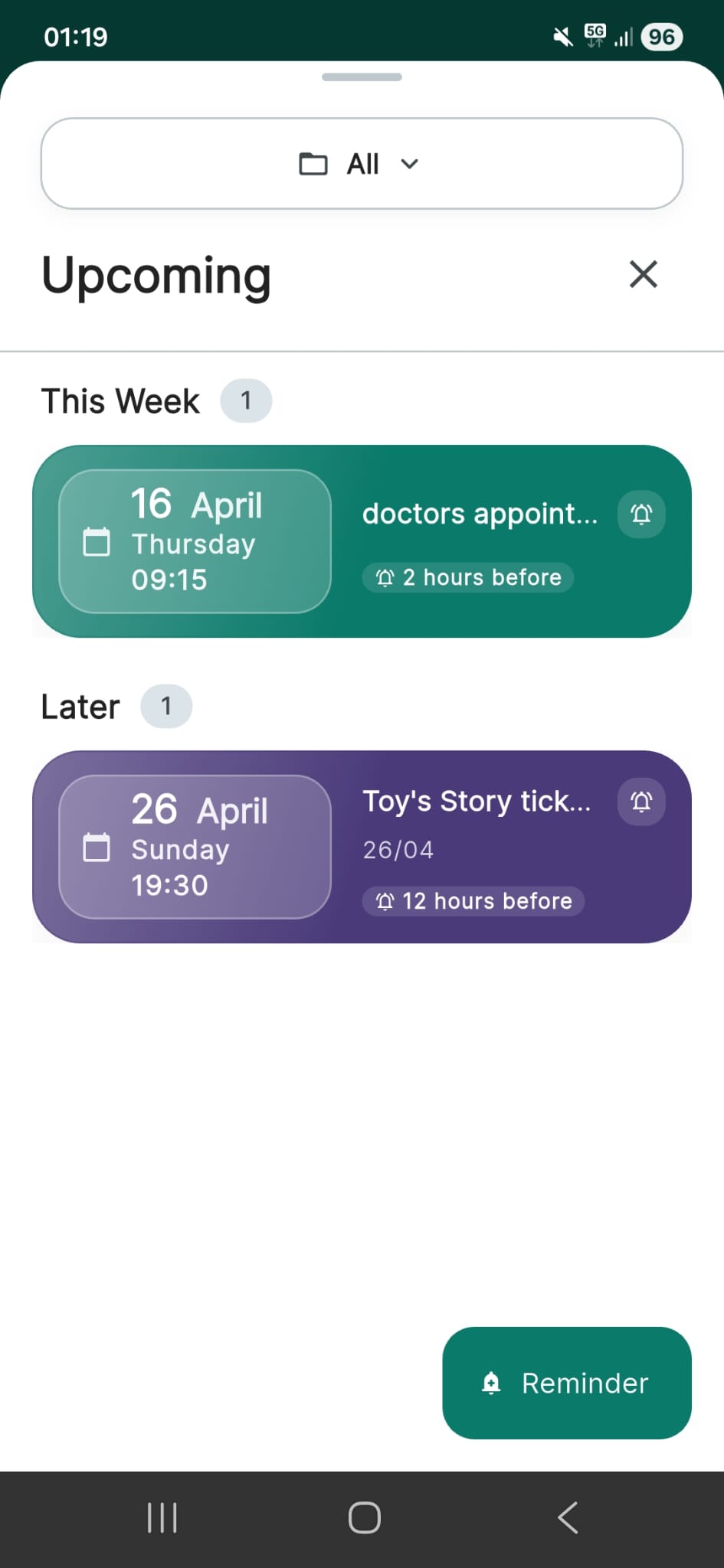 Ocean Drops app screenshot example.